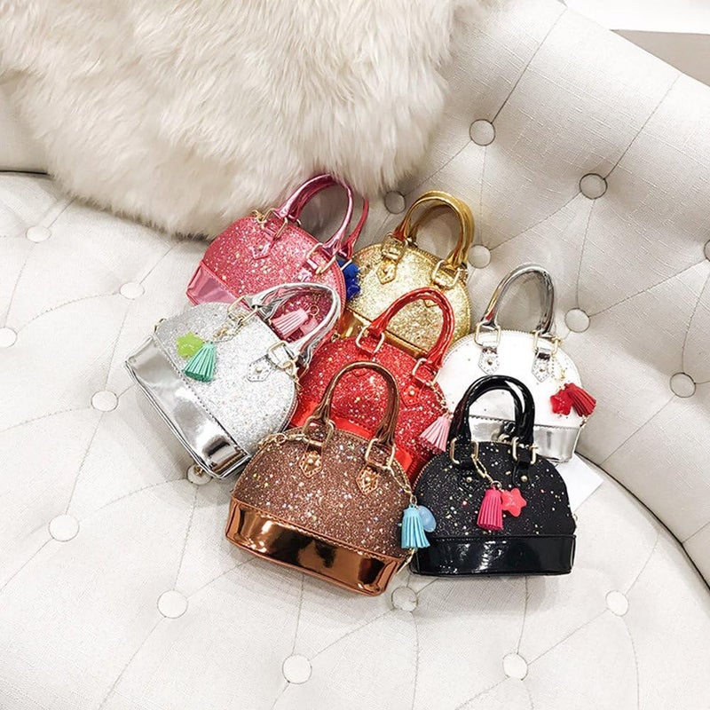 Dukars Little Girls' Sequins Handbags Princess Crossbody Bag Mini Satchel Gifts For Girls Toddler Kids - Image 5